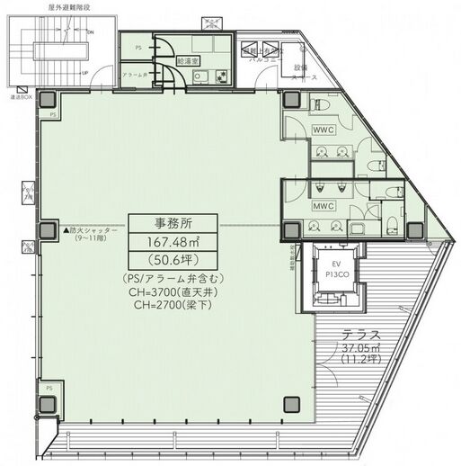 （仮称）AND THIRD BLDG.（（仮称）AND CROSS BLDG.） 7階（50.66坪）の情報 | 賃貸オフィス・貸事務所 ...