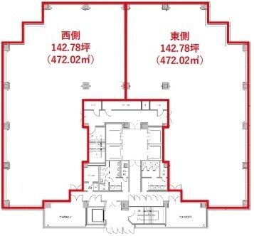 FOREFRONT TOWER Ⅱ(勝どき フォアフロントタワーⅡ) 5階東 平面図