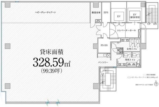 PMO田町Ⅳ 8階 平面図