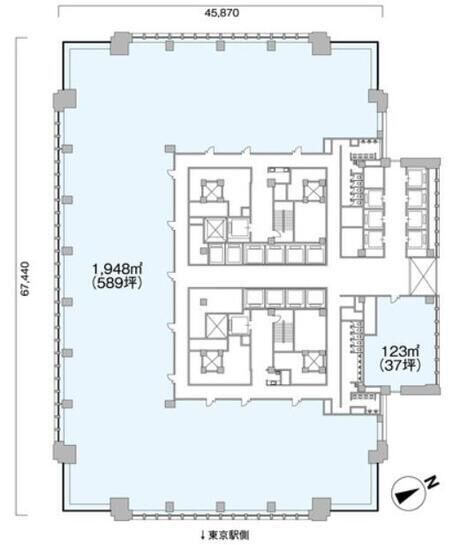 丸の内ビルディング 9階 平面図