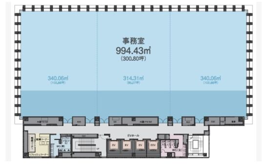 猿楽町SSビル 8階 平面図