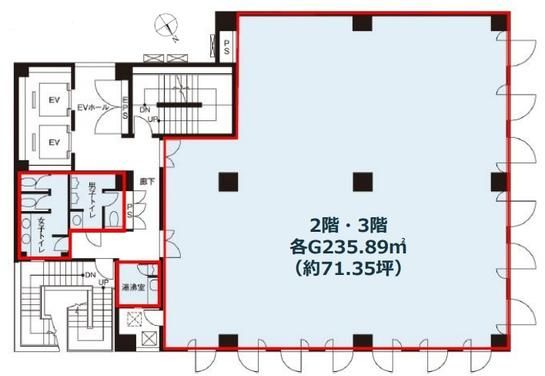 藤和八丁堀ビル 3階 平面図