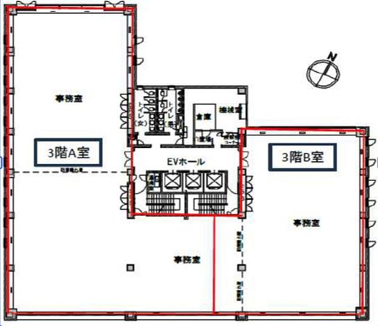 初台光山ビル 3階A 平面図
