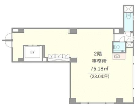 MAビル芝ⅢANNEX（旧：ザイマックス三田ビル（旧：第2二葉ビル）） 2階 平面図