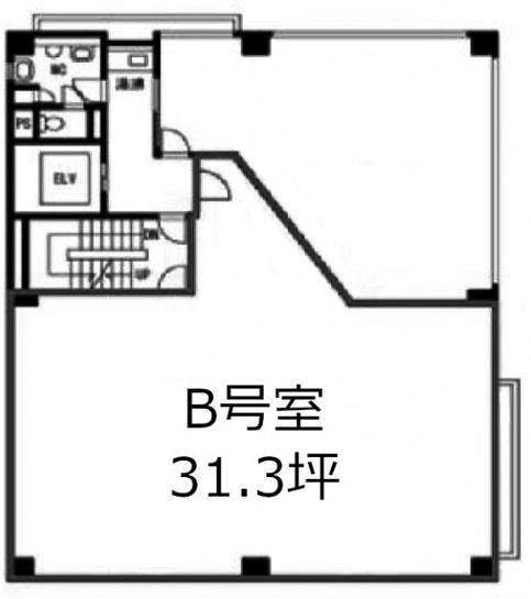印刷産業ビル 2階B 平面図