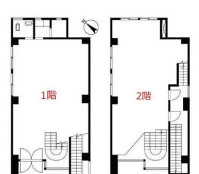弥助第三ビル 1～2階 平面図