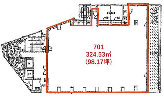 ジブラルタ生命原宿ビル 7階 平面図