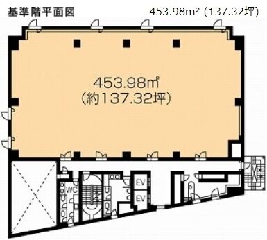 NMF高輪ビル（旧：NOF高輪ビル） 6階AB 平面図