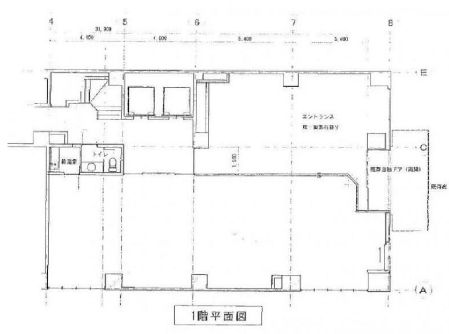 雷電ビル（旧：クマヒラ第二ビル） 1階 平面図