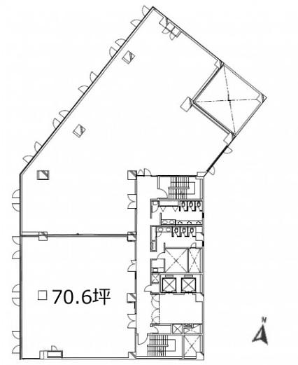 新宿国際ビルディング・新館 5階 平面図