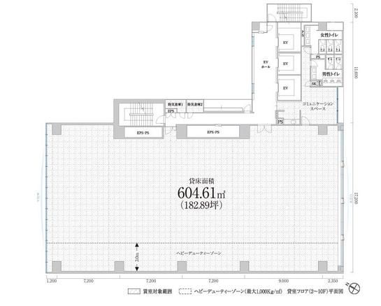 PMO田町Ⅱ（旧：PMO田町東） 3階 平面図