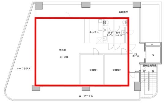 RBM八丁堀駅前ビル（旧：ニチレックビル） 8階 平面図