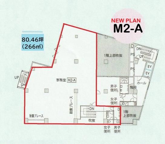金盃第三ビル M2-A 平面図