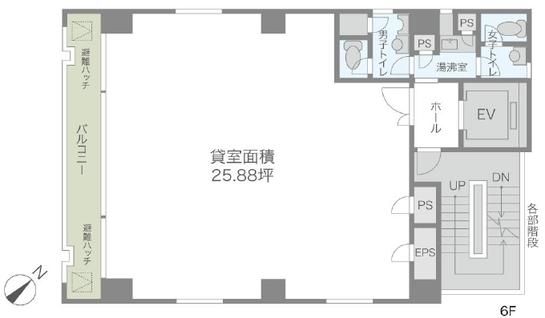 八重洲カトウビル 6階 平面図