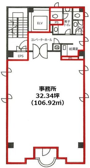 第2秩父屋ビル 2階 平面図