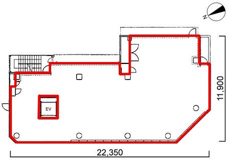 MLJ新宿ビル 6階 平面図