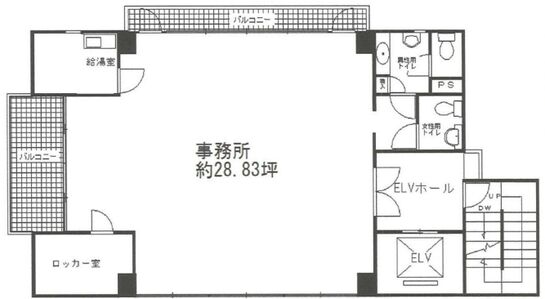新小川町ビル 2階 平面図