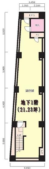 丸十ビルⅡ 地下1階 平面図