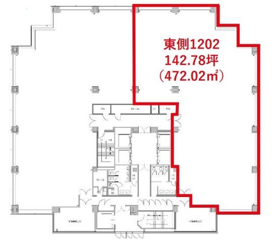 FOREFRONT TOWER Ⅱ（勝どき フォアフロントタワーⅡ） 12階東 平面図