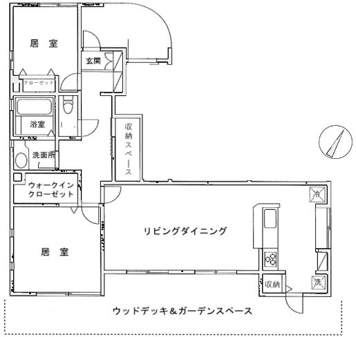 青山ガーデンハウス 1階 平面図