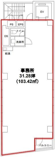 藤和宮益坂ビル 7階 平面図