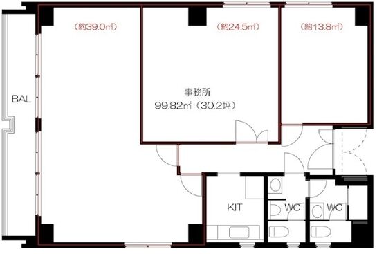 元赤坂マンション 3階301 平面図