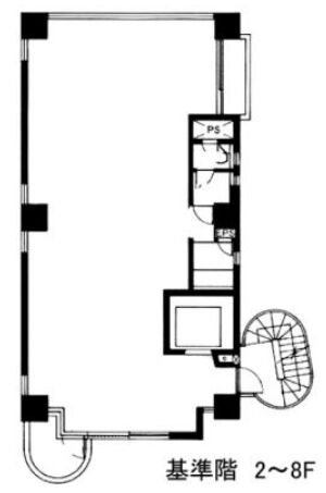三田マルハチビルヂング 5階 平面図