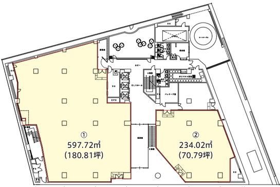 オーク高輪ビル 1階② 平面図