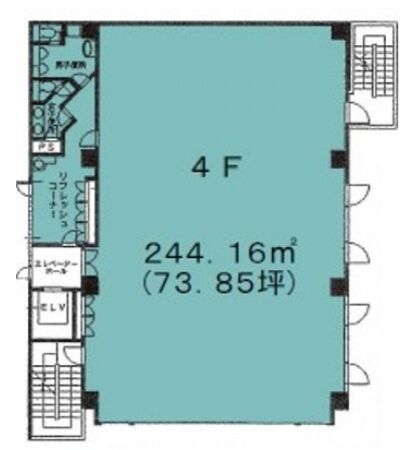 MR木場ビル 4階 平面図