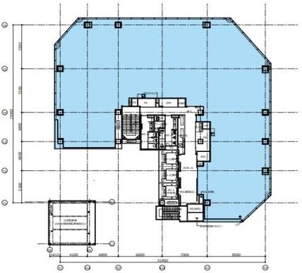 （仮称）西新橋2-5ビル 6階 平面図
