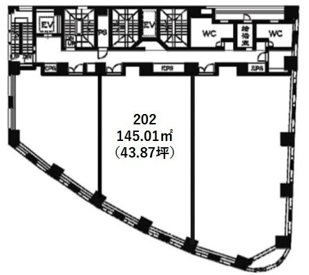 ルネパルティーレ汐留 2階202 平面図