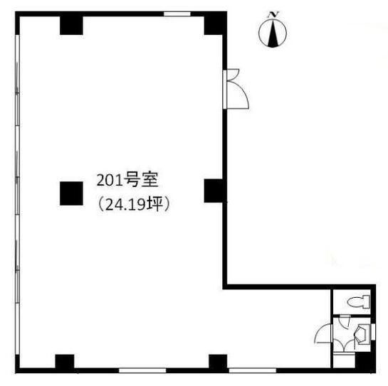 椙村ビル（すぎむら） 2階201 平面図