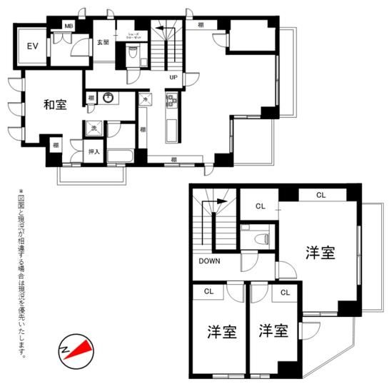 RMS原宿ビル 4階～5階ﾒｿﾞﾈｯﾄ 平面図