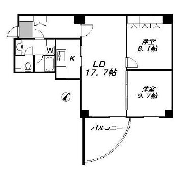 芝公園NDビル（サニーポート芝） 11階1105 平面図