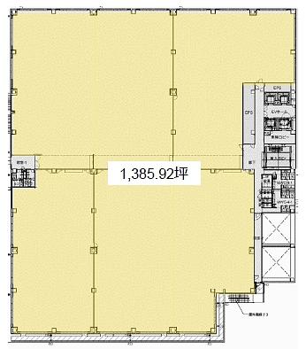 横浜ビジネスパーク 新ラボ棟 3階 平面図