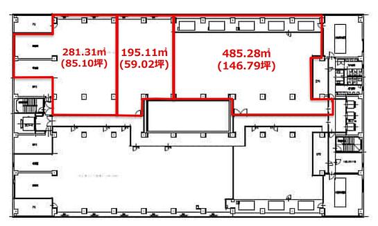 NODEX TOYOCHO（旧：JMFビル東陽町02） 3階 平面図