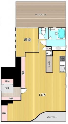 ディ・オープンハウス 3階302 平面図