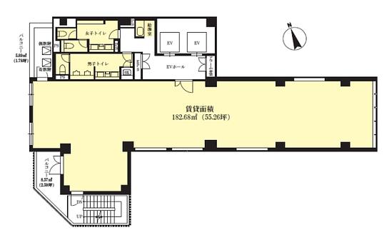 VORT五反田（旧：クロスシー五反田ビル） 8階 平面図