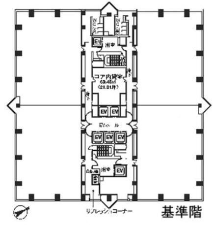 西新宿三井ビルディング 18階1805 平面図