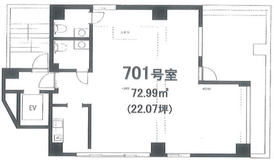 ゼネラルビル恵比寿西 7階701 平面図