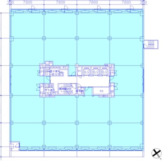 虎ノ門30森ビル 8階 平面図