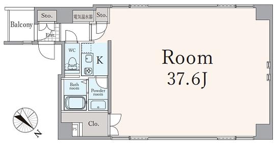 デュープレックス銀座タワー8/14 12階1201 平面図