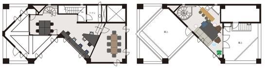 WAVE渋谷 5階～6階ﾒｿﾞﾈｯﾄ 平面図
