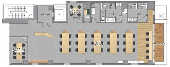 Bizflex麻布十番 3階 平面図