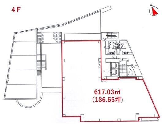 広尾MTRビル（旧：広尾SKビル） 4階 平面図