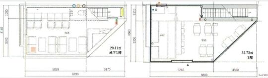 十番コアビルⅡ(旧:十番閣Ⅰ) 地下1階~1階 平面図