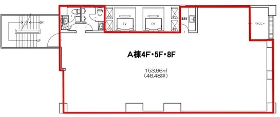ミヤヒロビル A棟9階 平面図