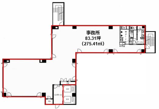 Daiwa築地駅前ビル 4階 平面図