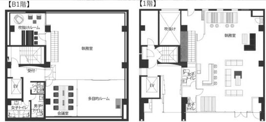 神田ファースト 地下1階~1階メゾネット 平面図