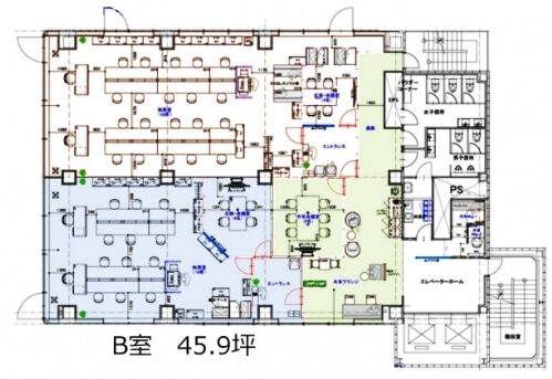 JFNセンター 7階B 平面図